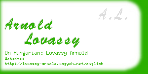 arnold lovassy business card